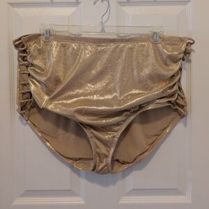 Cacique Gold Shimmer Bikini Bottoms